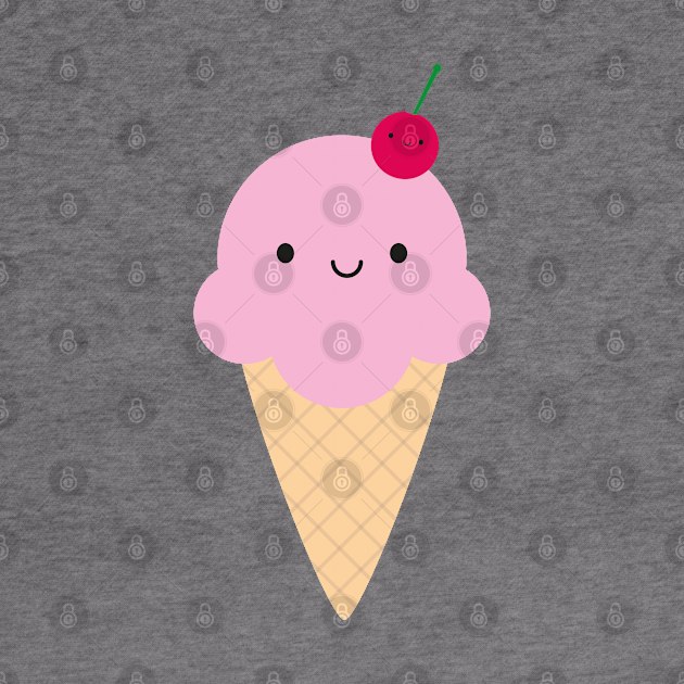 Kawaii Ice Cream Cone by marcelinesmith